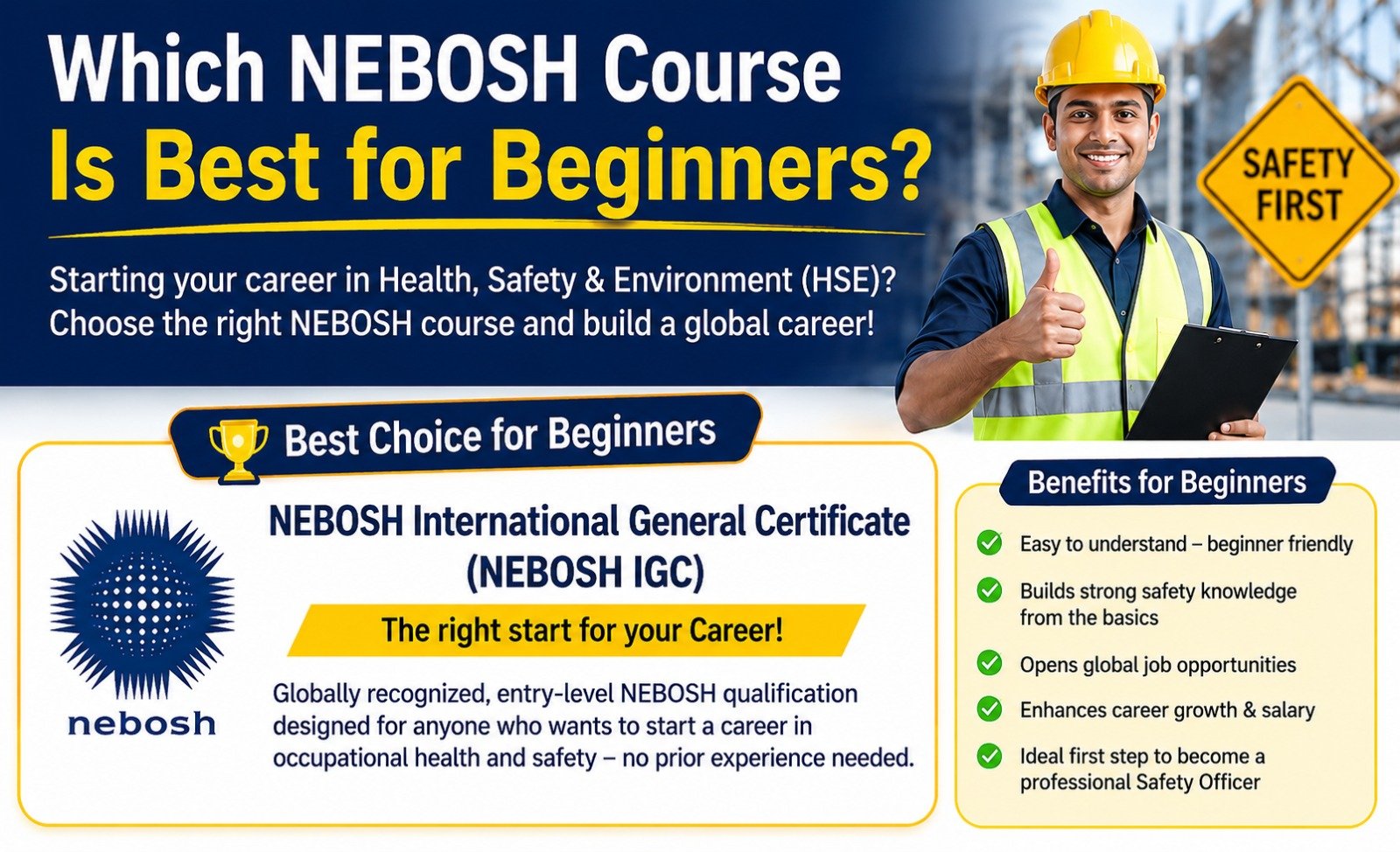 Which NEBOSH Course is Best for Beginners Banner Image